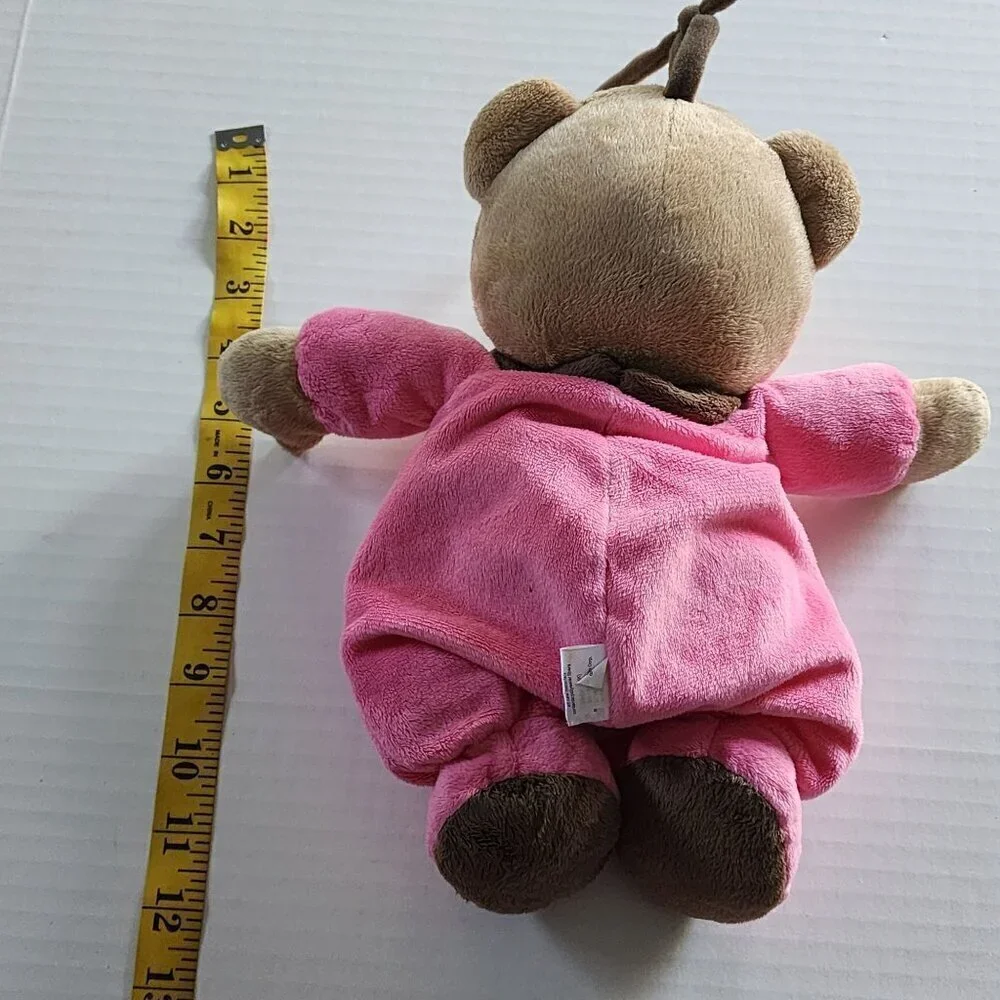 Carter's Pink bear musical pull toy Rock a bye baby